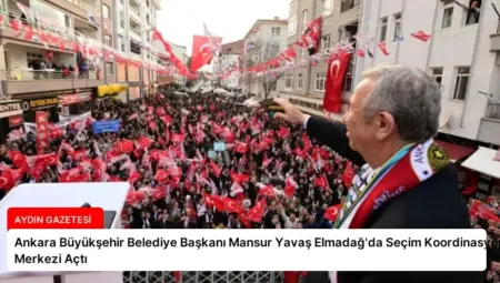 Ankara Büyükşehir Belediye Başkanı Mansur Yavaş Elmadağ’da Seçim Koordinasyon Merkezi Açtı