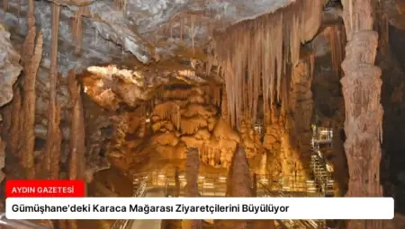 Gümüşhane’deki Karaca Mağarası Ziyaretçilerini Büyülüyor