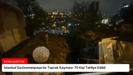 İstanbul Gaziosmanpaşa’da Toprak Kayması: 70 Kişi Tahliye Edildi