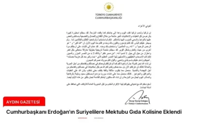 Cumhurbaşkanı Erdoğan’ın Suriyelilere Mektubu Gıda Kolisine Eklendi