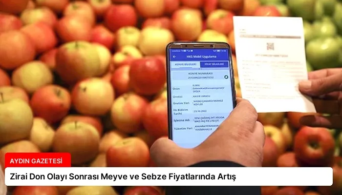 Zirai Don Olayı Sonrası Meyve ve Sebze Fiyatlarında Artış