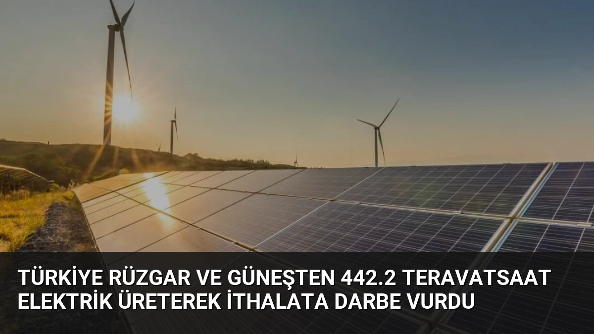 Türkiye Rüzgar ve Güneşten 442.2 Teravatsaat Elektrik Üreterek İthalata Darbe Vurdu