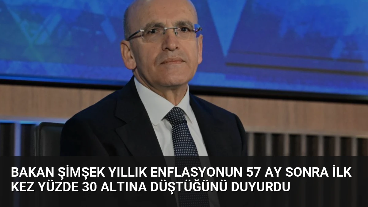 Bakan Şimşek Yıllık Enflasyonun 57 Ay Sonra İlk Kez Yüzde 30 Altına Düştüğünü Duyurdu