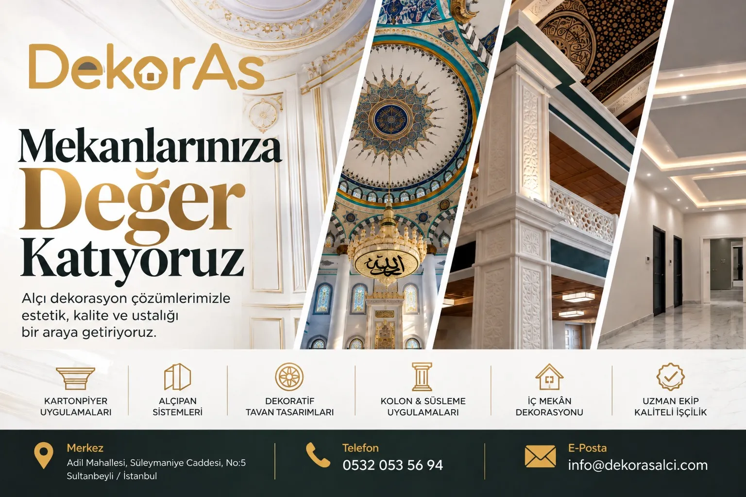 Dekoratif Tavan ve Duvar Süslemelerinde Usta İşçiliğin Farkı