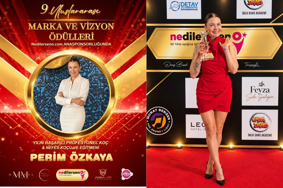 Perim Özkaya, 9. Uluslararası Marka ve Vizyon Ödülleri’nde “Yılın Başarılı Profesyonel Koç & Nefes Koçu ve Eğitmeni” Oldu