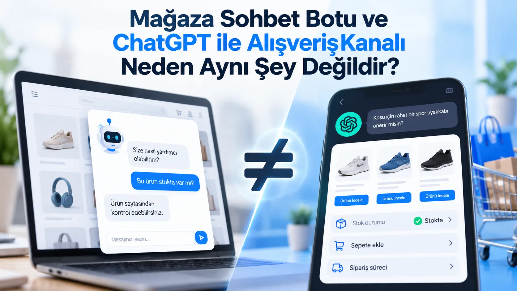 Mağaza Sohbet Botu ve ChatGPT ile Alışveriş Kanalı Neden Aynı Şey Değildir?